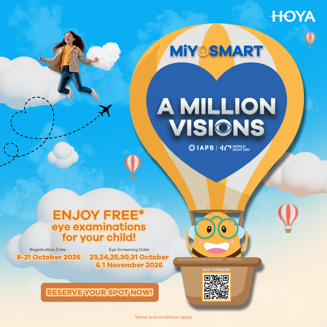 A Million Visions, free children's eye examinations with HOYA MiYOSMART, in conjunction with World Sight Day