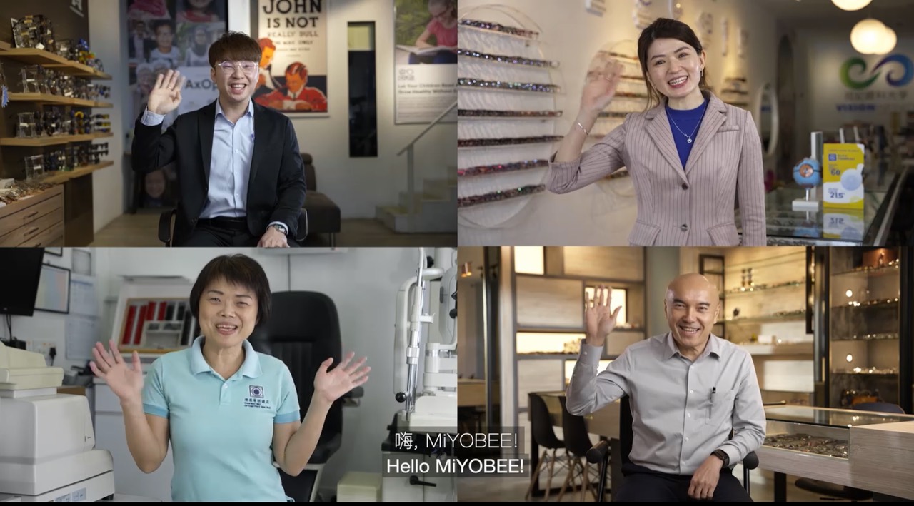 Four more Malaysian eye care practitioners greeting the camera in their practices